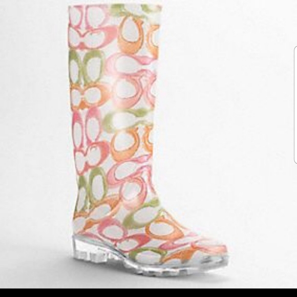 Coach Multi Color Pixy Rainboots